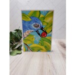 Bird in a Pine Blue Jay - Greeting Card