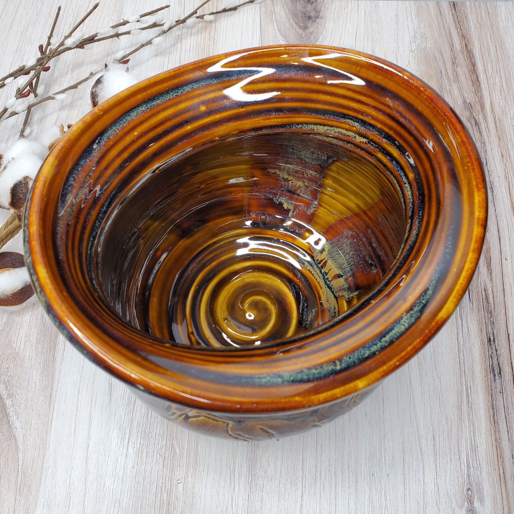 Elaine Randall "Running Free" - vessel with carved horses