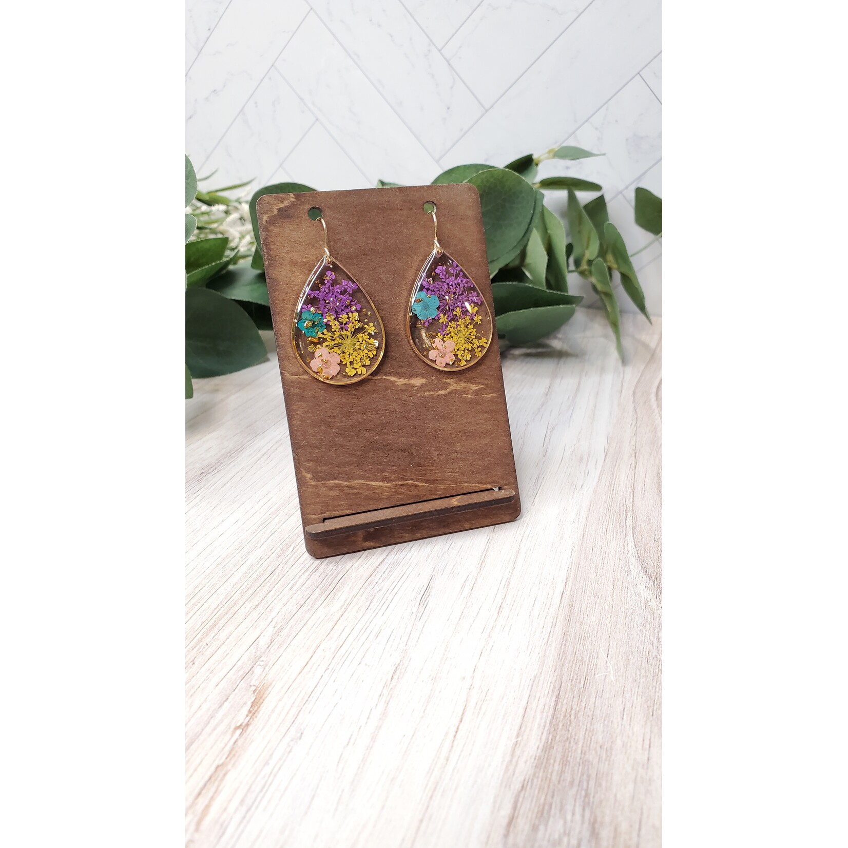 Evi Studio Botanical Earrings - Wildflower Teardrops
