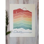Evi Studio "Tahoe Mountains" - Rainbow Print - Pearl Linen Paper