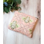 Fast and Luse Flat Zipper Pouch - Pink Bees