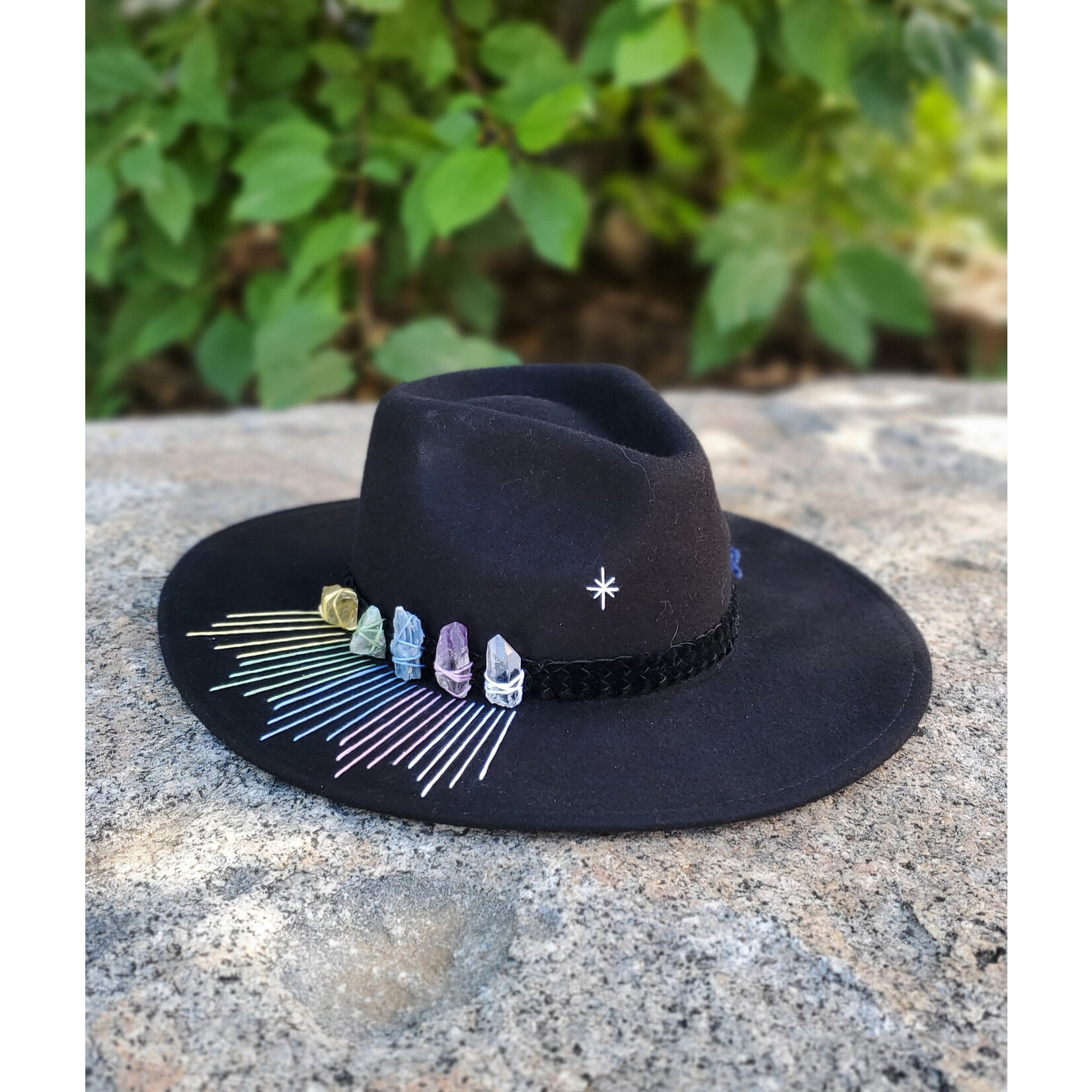 Fast and Luse Wool Hat - Black - Crystals & Embroidery