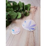 Holographic Pot Leaf Sticker - Large