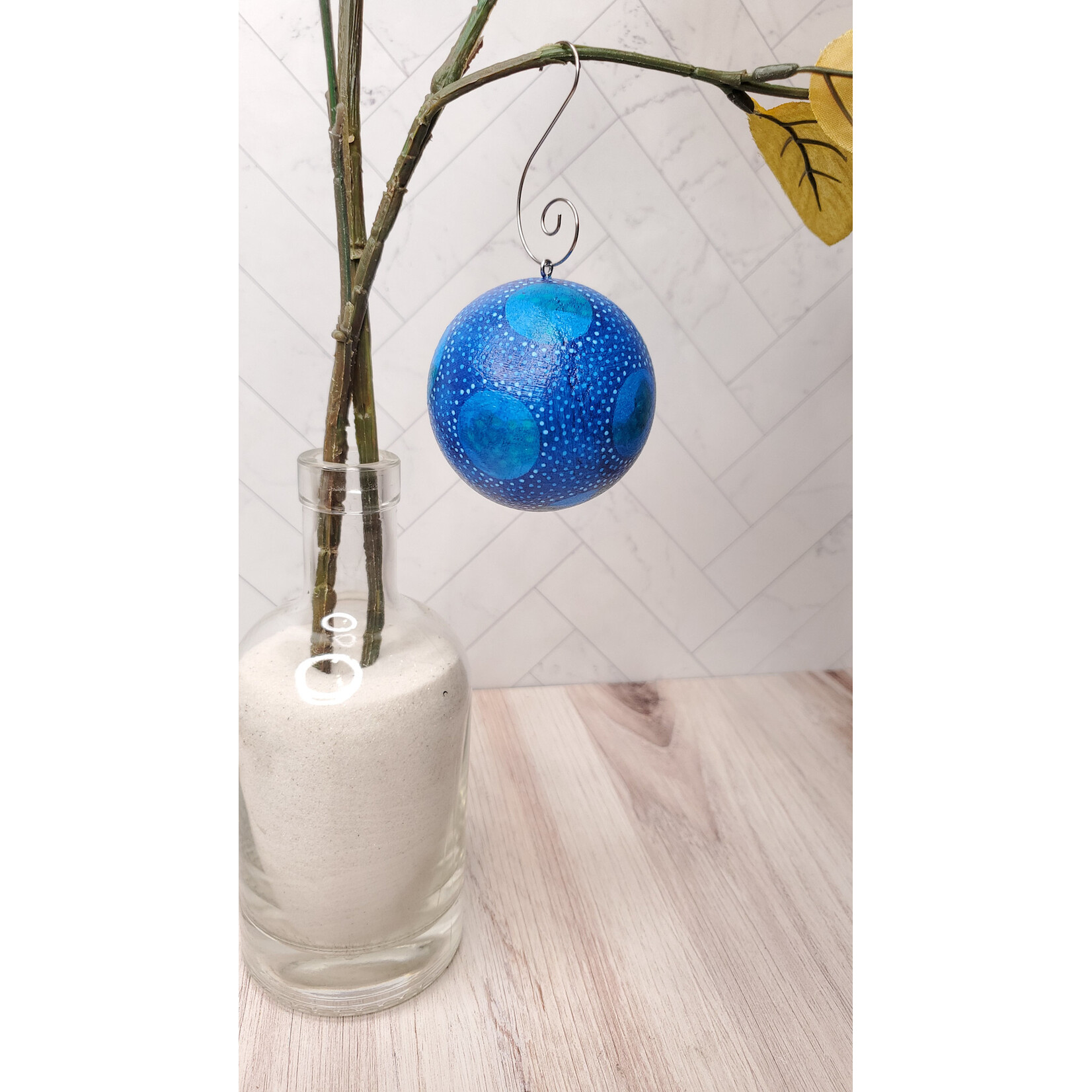 Javamama Large Blue Ball Ornaments