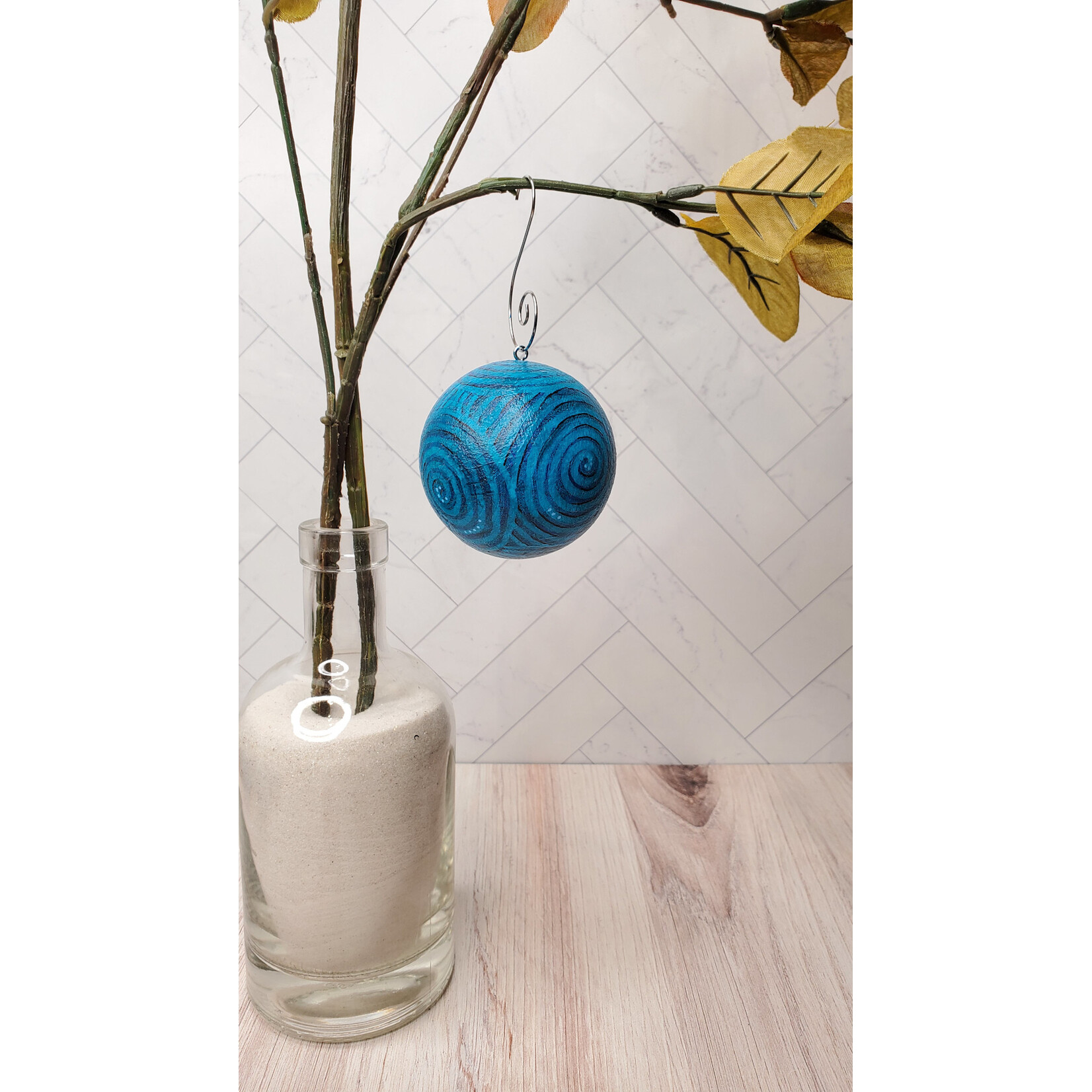 Javamama Large Blue Ball Ornaments