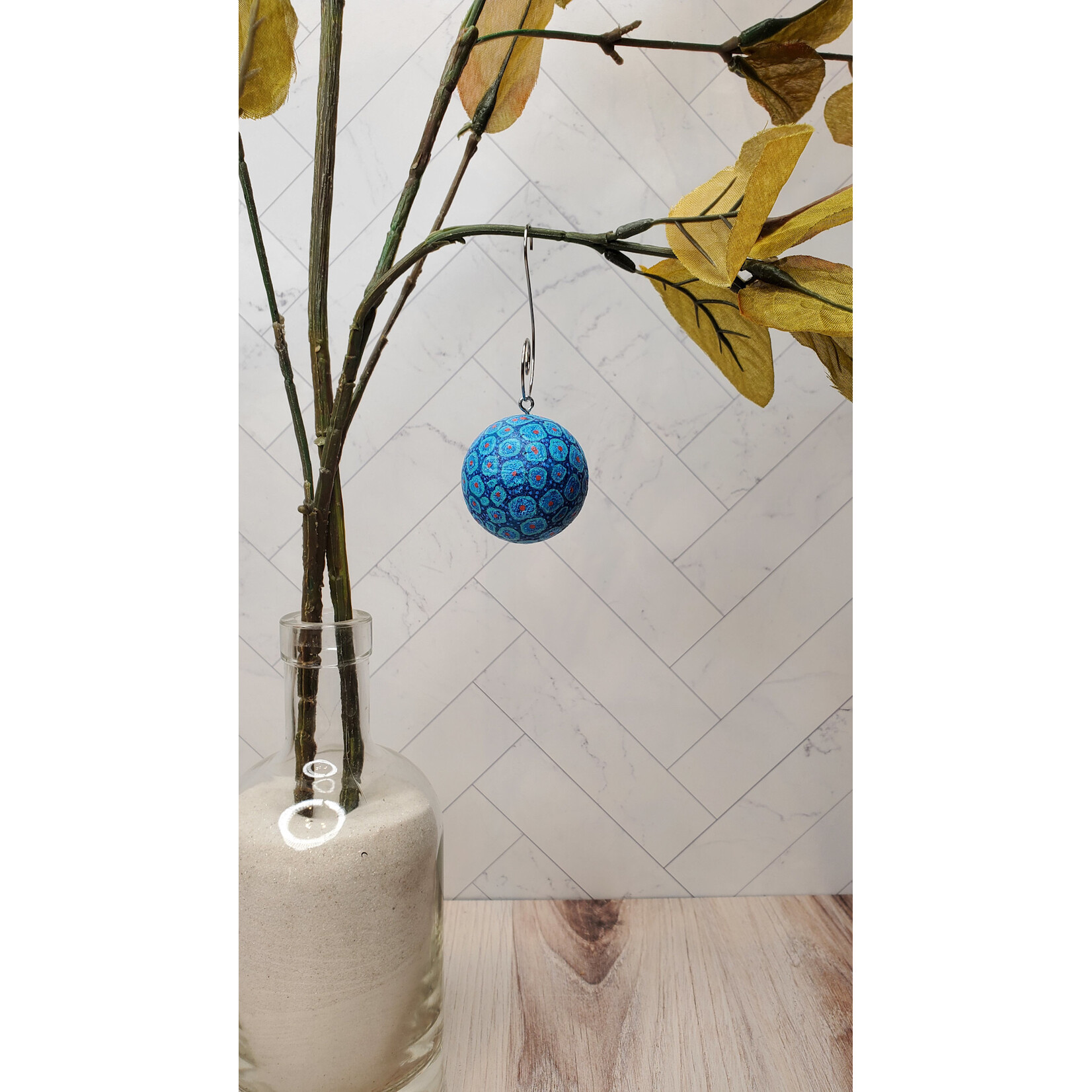 Javamama Small Blue Ball Ornament