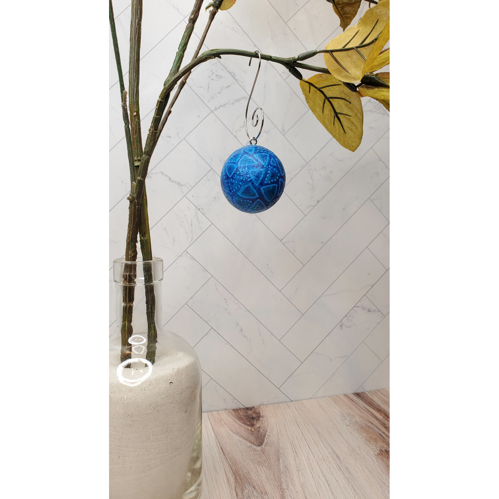 Javamama Small Blue Ball Ornament