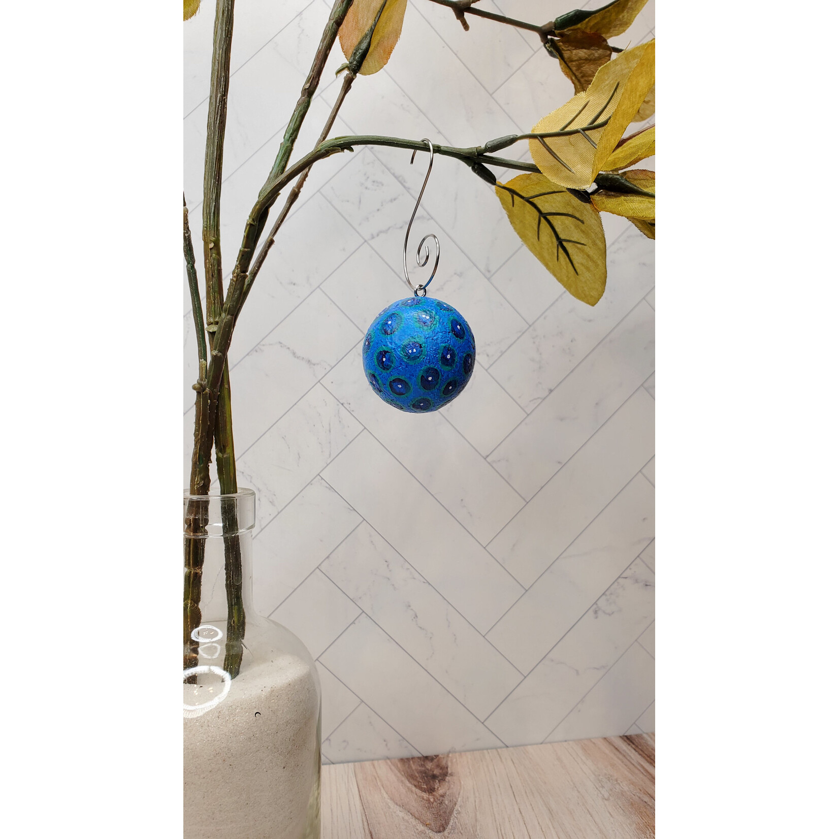 Javamama Small Blue Ball Ornament