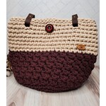 Made by Jane Glenshire Shopper - Burgundy & Warm Beige