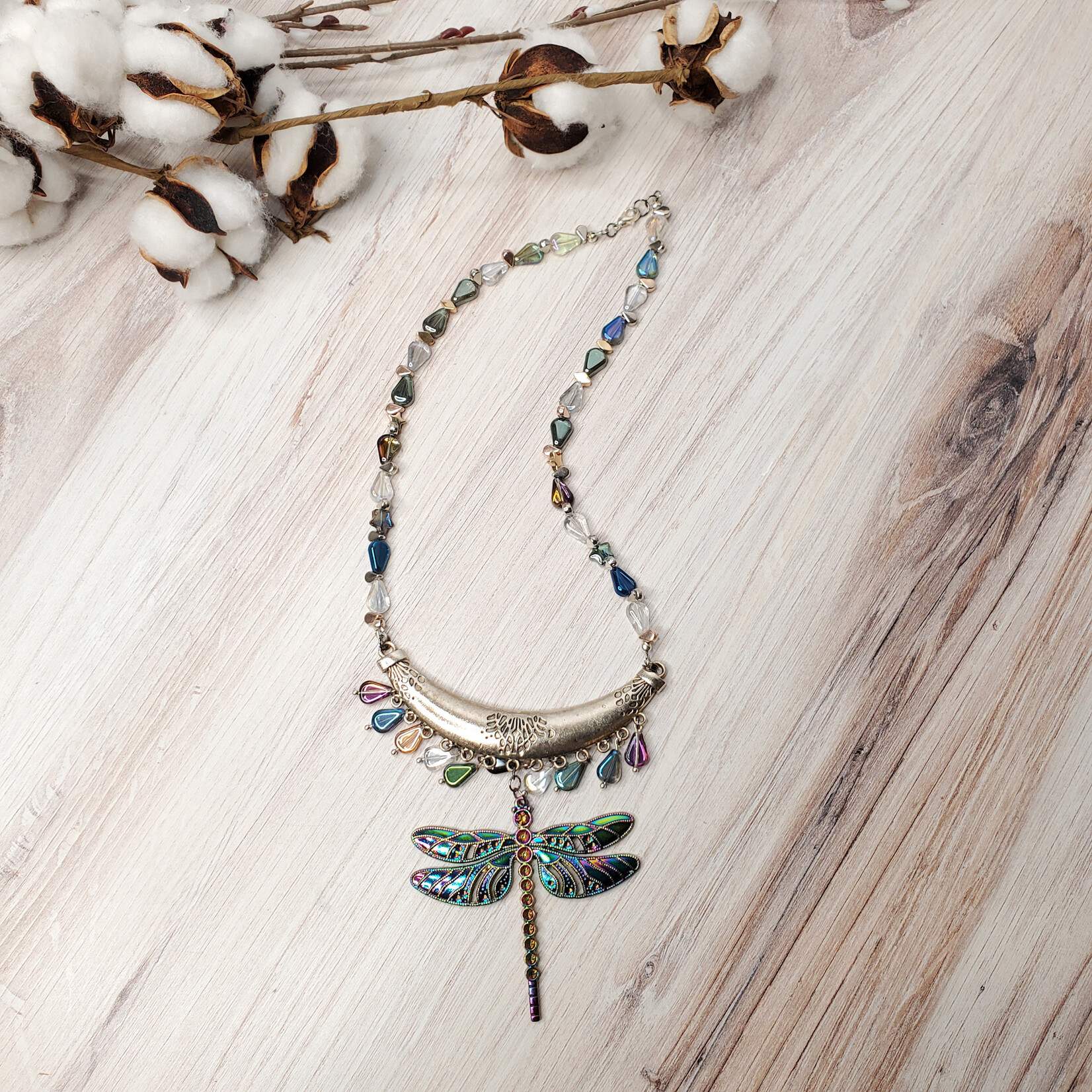 Mary Eastman Beaded Dragonfly Necklace