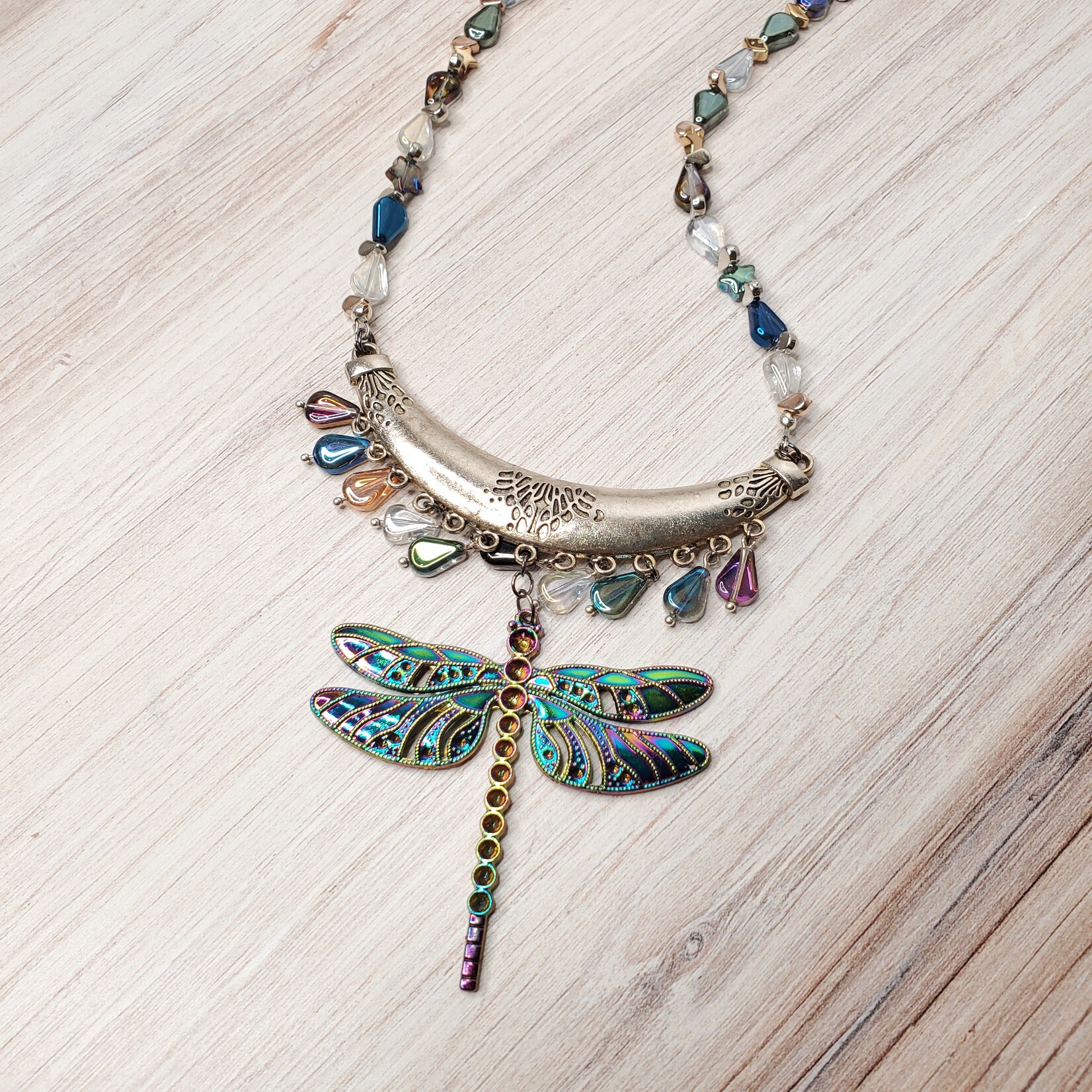 Mary Eastman Beaded Dragonfly Necklace