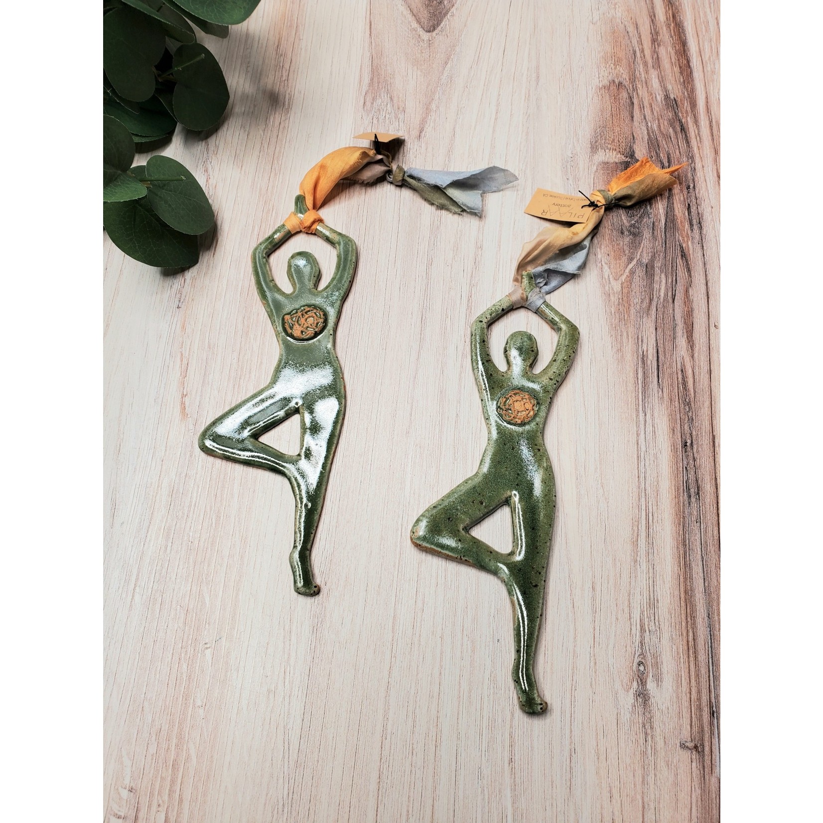 Pilaar Pottery Yoga Tree Pose Ornament