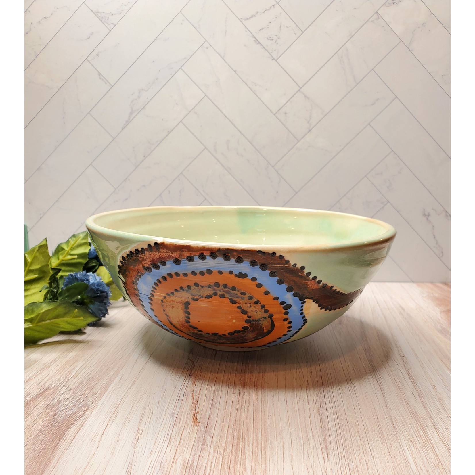 Pottio Studery Aboriginal Designs - Porcelain Bowl - Medium