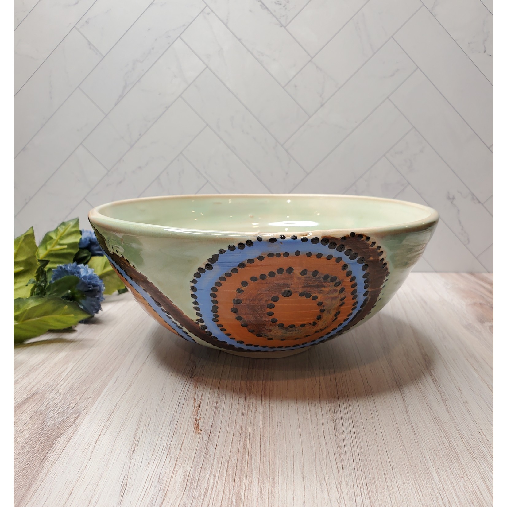 Pottio Studery Aboriginal Designs - Porcelain Bowl - Medium