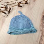 Roan's Repertoire Baby Hat - Periwinkle - 3mos. - 3yrs. - hand knit