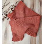 Roan's Repertoire Mohair soft red scarf - hand knit