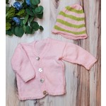 Roan's Repertoire Sweater & Hat Set - Knitted - Pink - Size 6-12 mos.