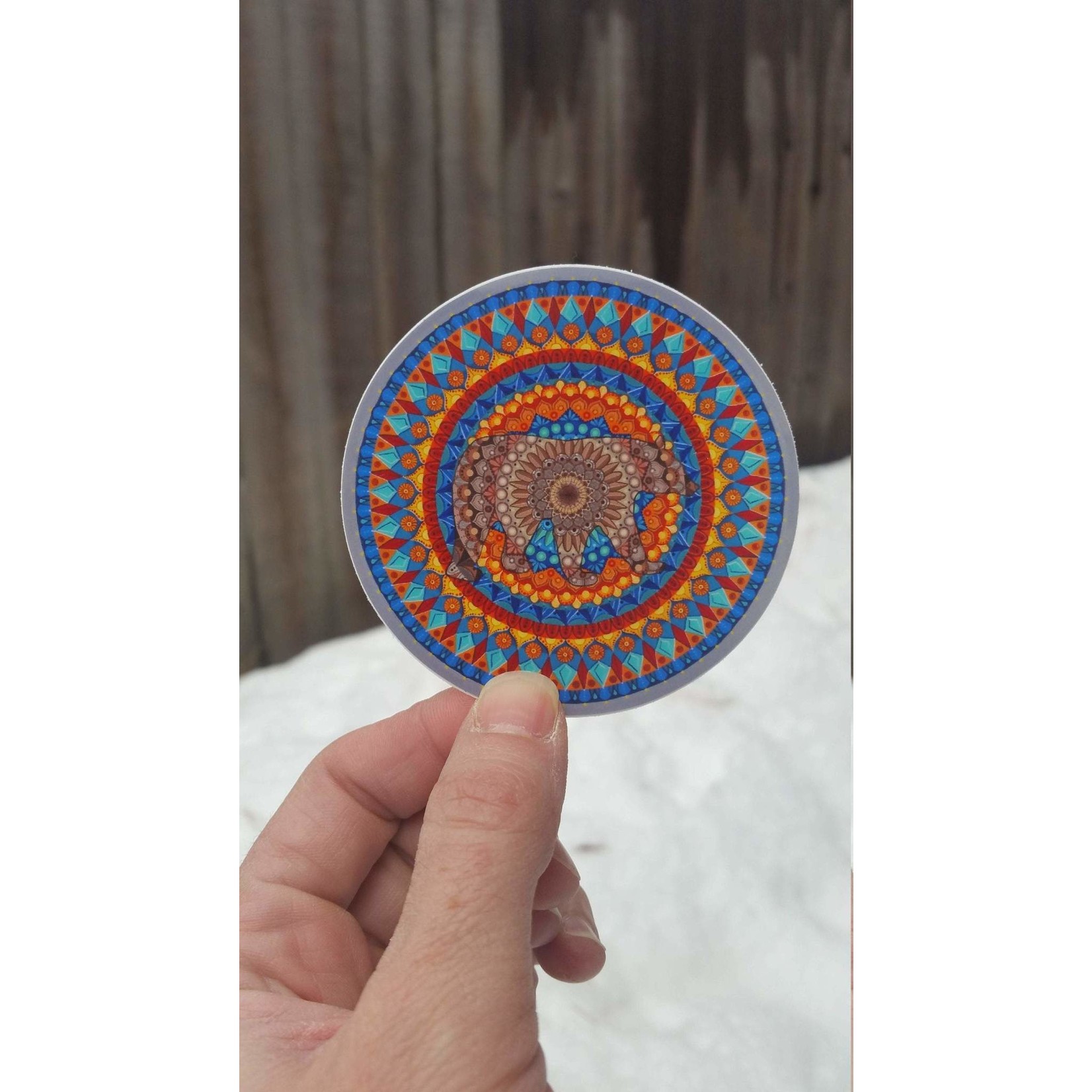 Stirling Studios Bear Mandala Sticker - 'Oh Hey, Bear!'