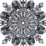Stirling Studios "Black and White Snowflake" Mandala Canvas Print