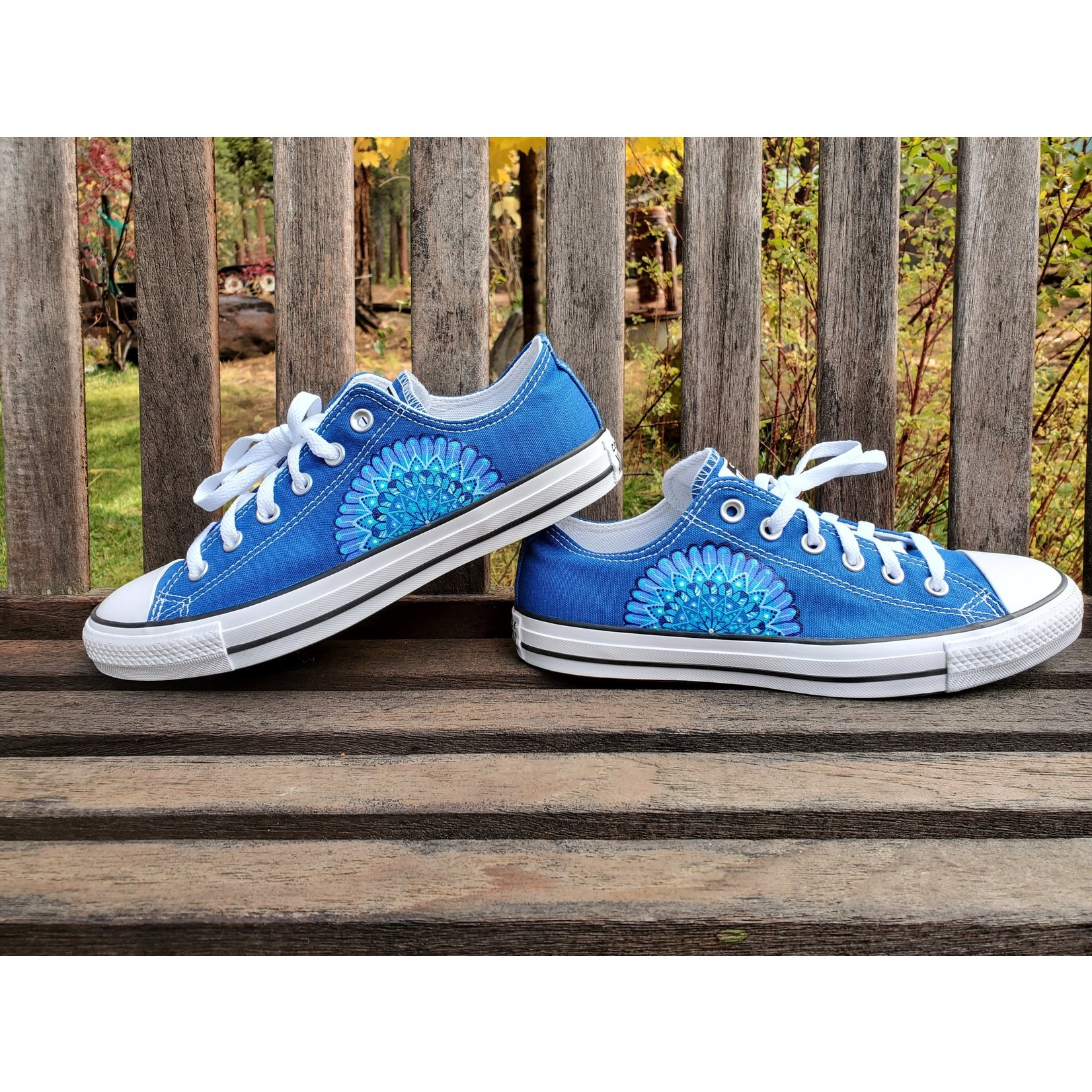 Stirling Studios Mandala Converse - Blue -
