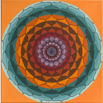 Stirling Studios Original - "Orange & Turquoise Lotus" Mandala