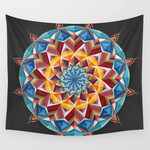 Stirling Studios Tapestry - "Mojave" Mandala - Large - 88x104"