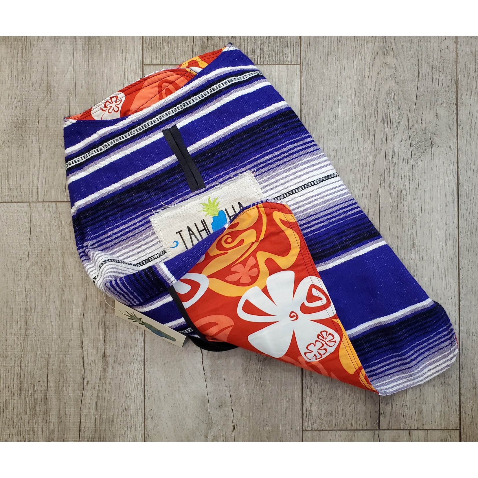 Tahloha Serape Dog Jacket - Purple & White - Medium (Reversible)