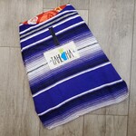 Tahloha Serape Dog Jacket - Purple & White - Medium (Reversible)