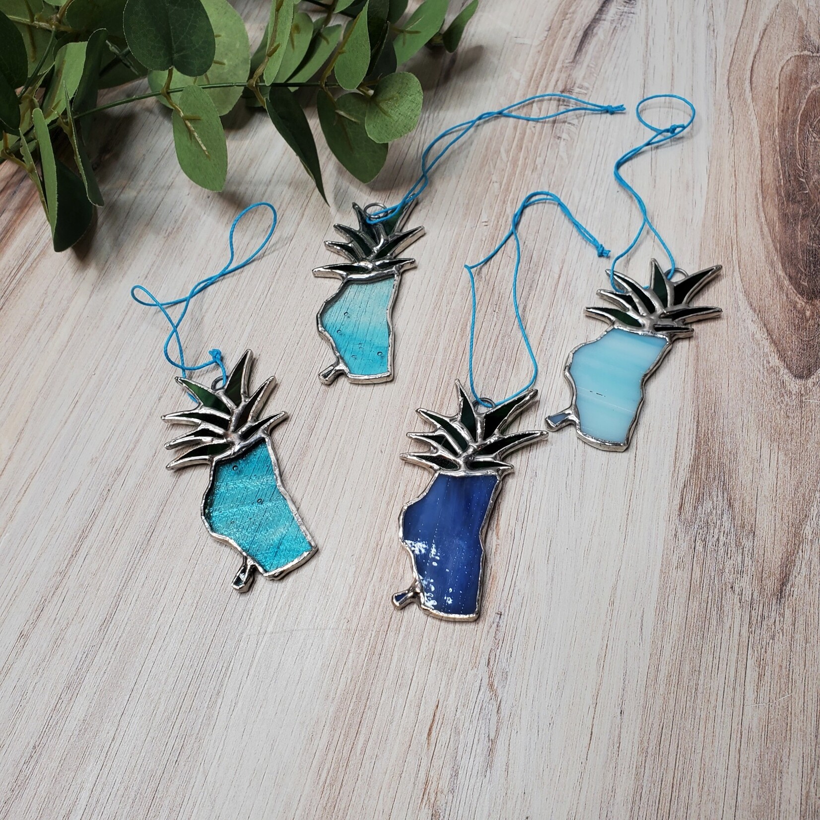 Tahloha Stained Glass Lake Tahoe Pineapples