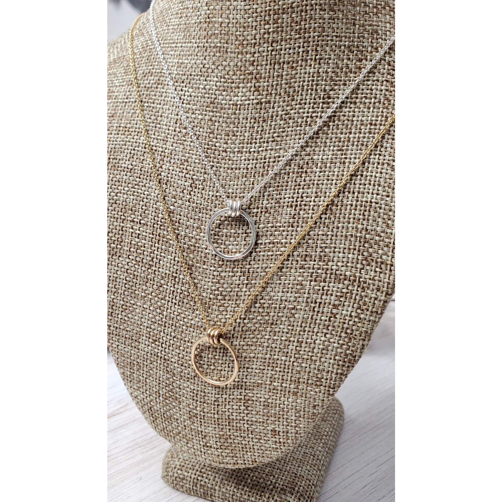 Tamacino Hemlock - Circle with Rings Necklace