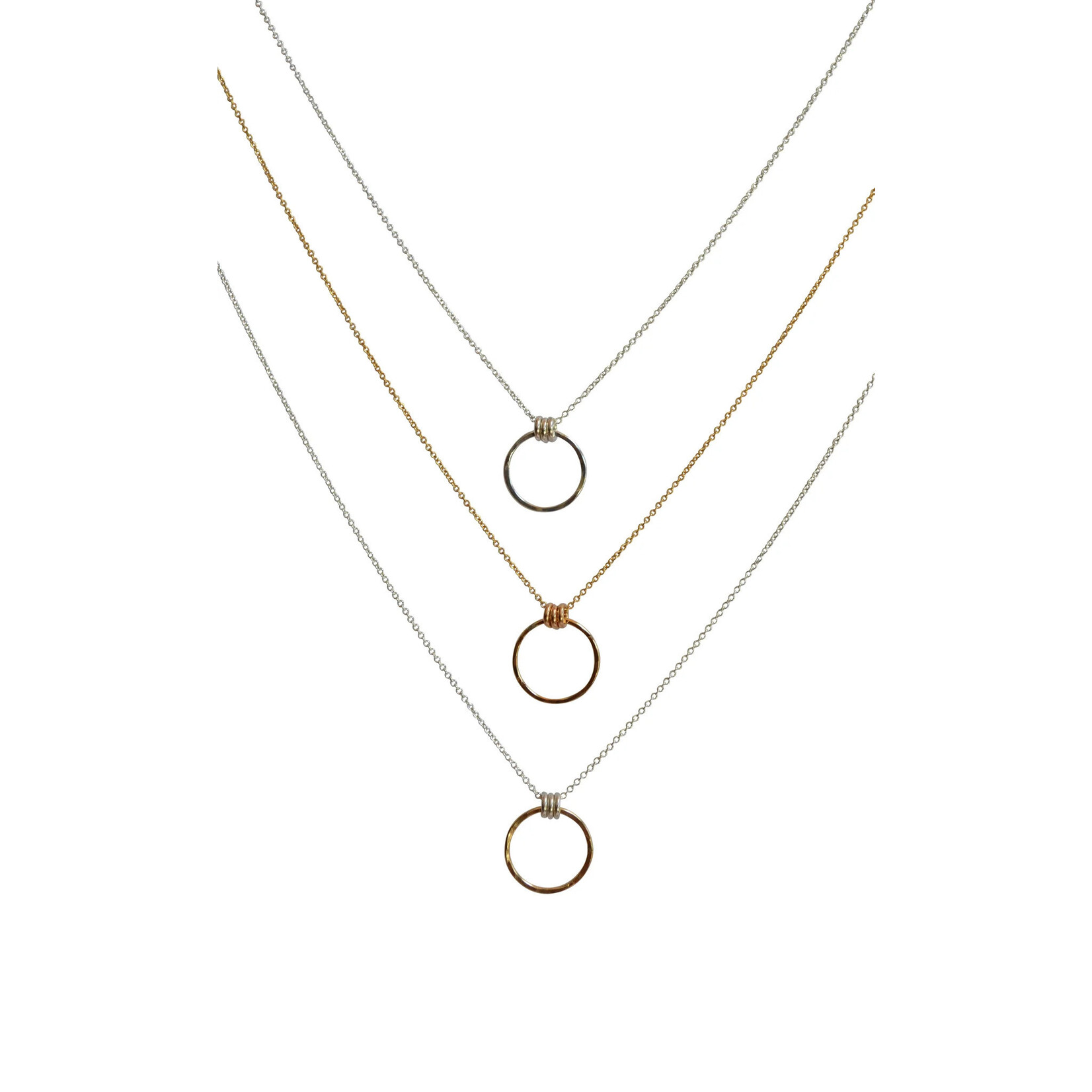 Tamacino Hemlock - Circle with Rings Necklace