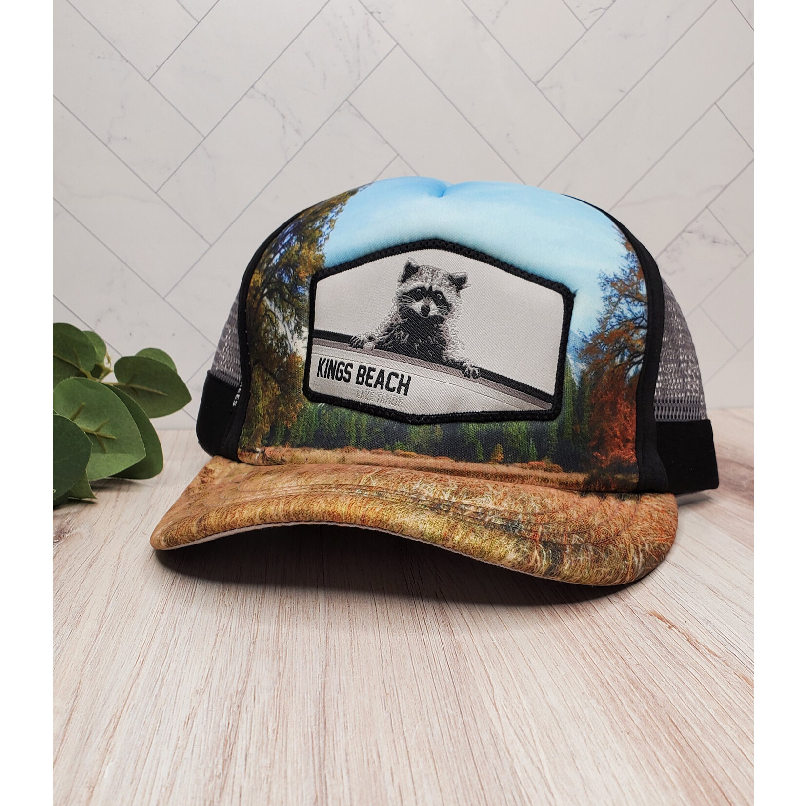 We the Trees Kings Beach Raccoon Hat - 58cm truckers